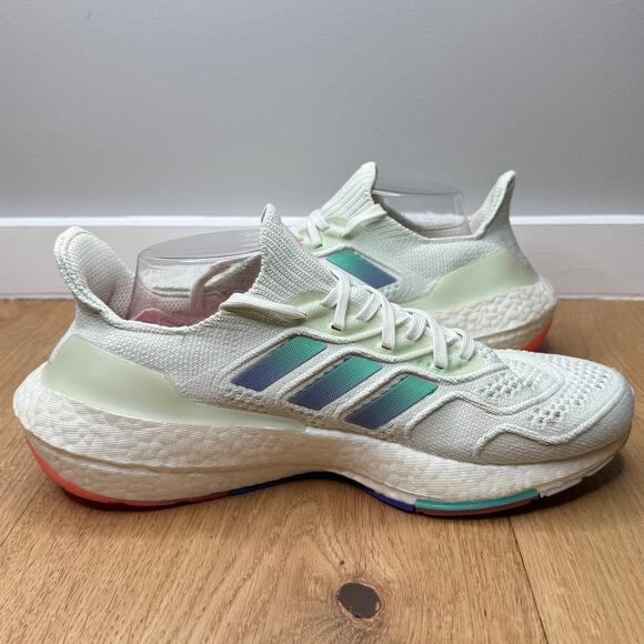 Adidas Women's Ultra Boost 22 Heat.RDY White Iridescent Running Athletic Sneaker - Picture 6 of 11